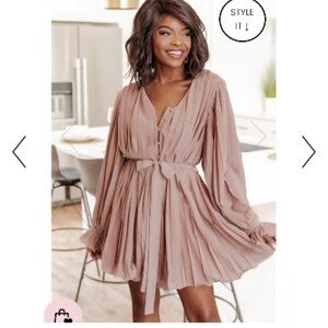 Pleated Mauve Romper NWOT